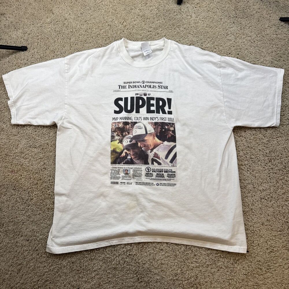 Indianapolis Colts Super Bowl Celebration Sports Illustrated Magazine 2XL Shirt